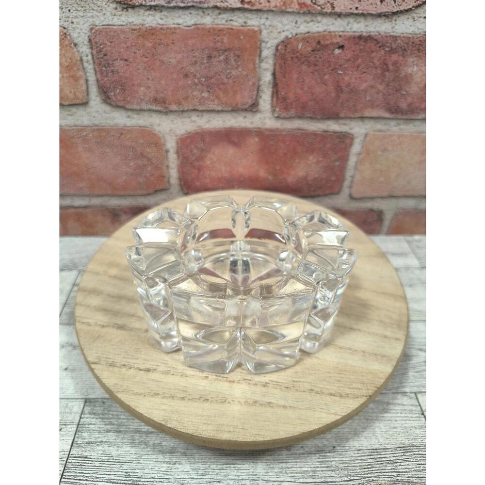 Mikasa Reflections Crystal Votive Tea Light Candle Holder Oval Cube